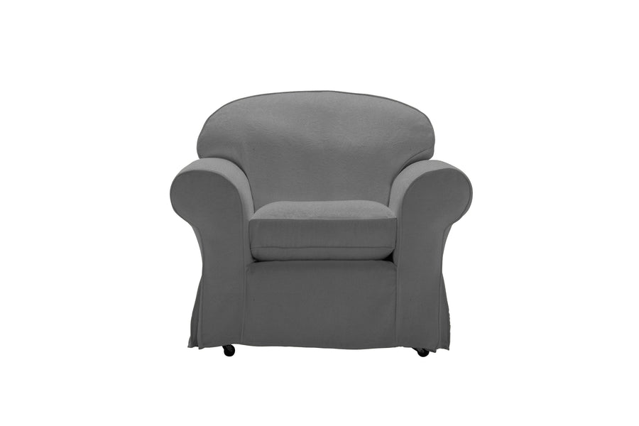 Madrid | Armchair Extra Loose Cover | Miami Charcoal