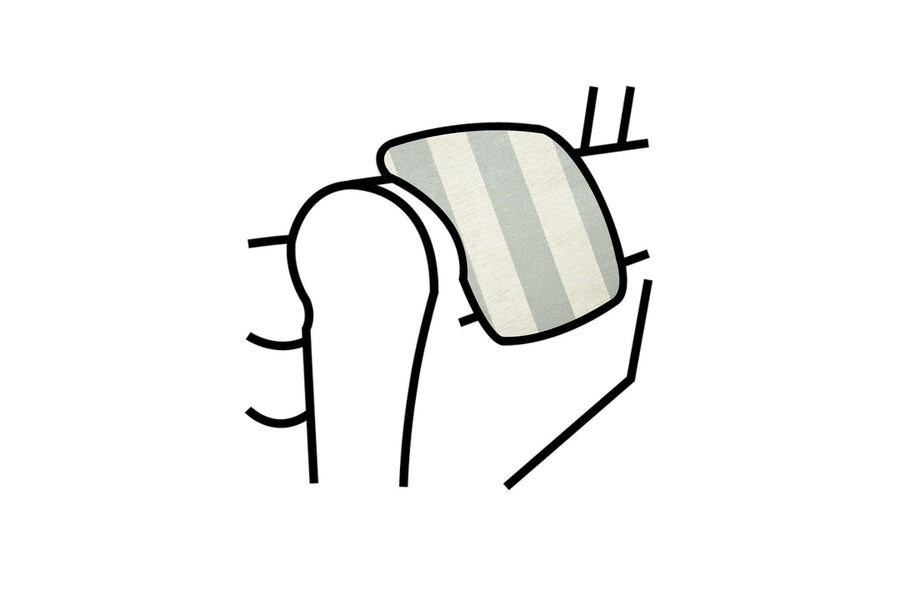 Blenheim | Armpads (pair) | Brecon Stripe Duck Egg