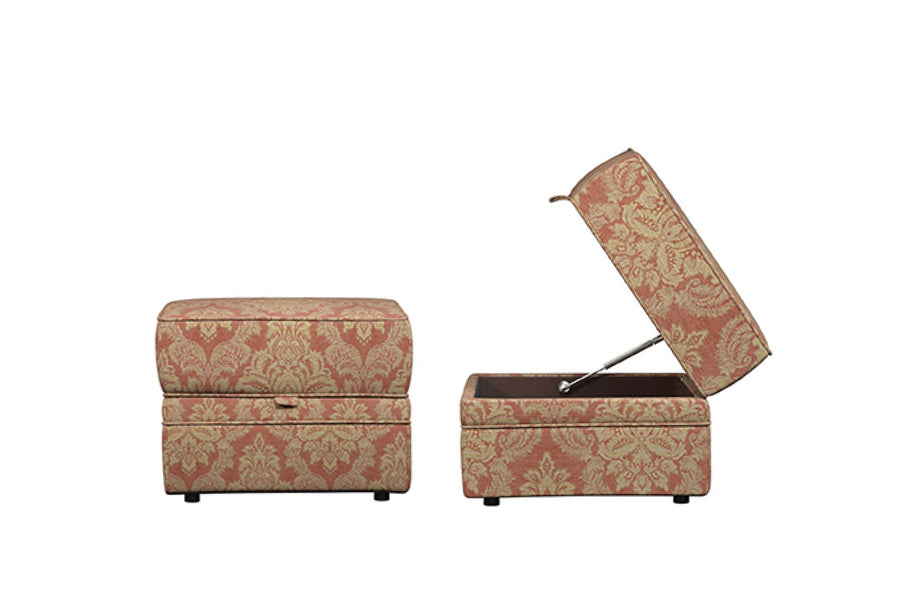 Woburn | Storage Stool | Brecon Damask Terracotta