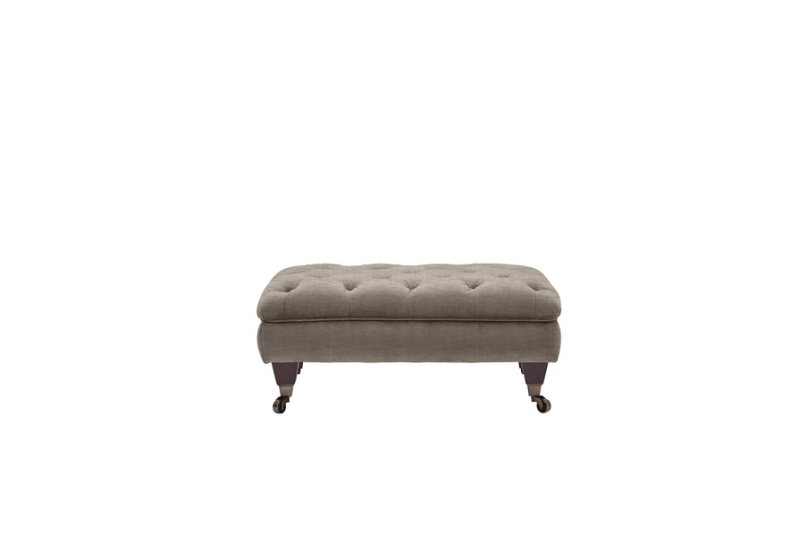 Hampton | Button Bench Footstool | Brunswick Taupe