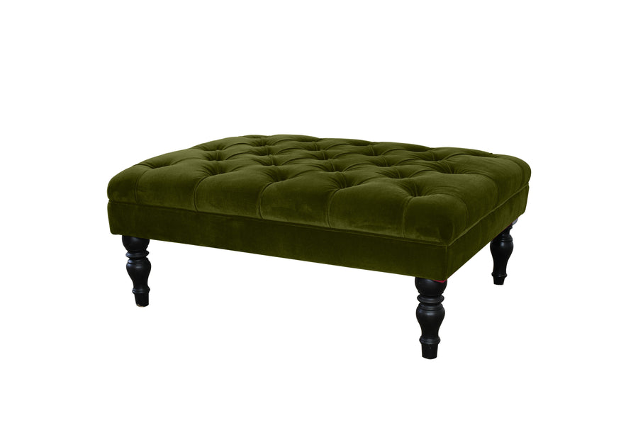 Jasper | Large Button Bench Footstool | Manolo Olive