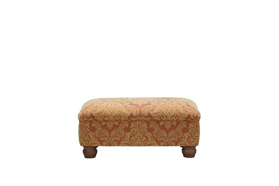 Woburn | Footstool | Brecon Damask Terracotta