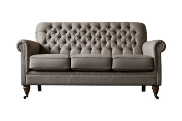 George | 3 Seater Sofa | Heather Herringbone Mole