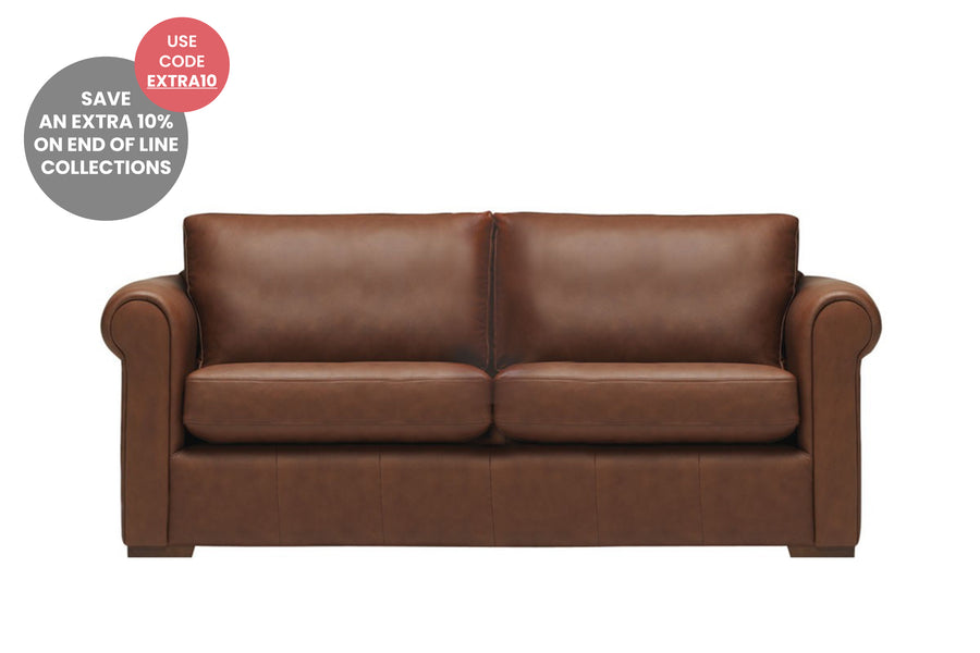 Scala | 3 Seater Leather Sofa | Softgrain Tan