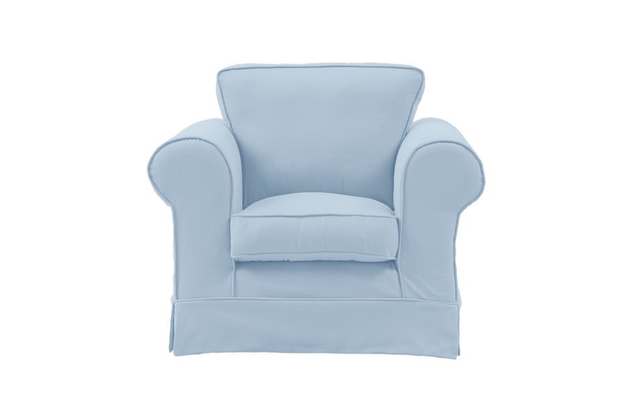 Albany | Club Chair Extra Loose Cover | Miami Sky Blue