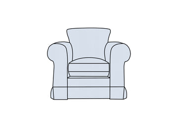 Albany | Club Chair Extra Loose Cover | Miami Sky Blue