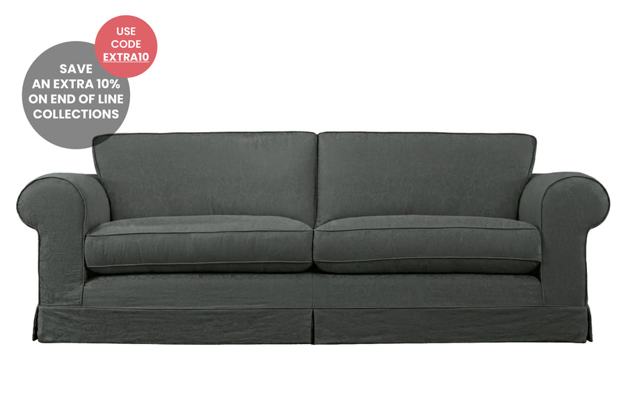 Albany | 4 Seater Extra Loose Cover | Kingston Charcoal