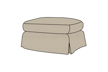 Sutton | Bench Footstool Extra Loose Cover | Marque Natural