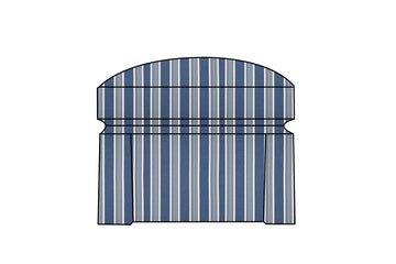 Newport | Footstool Extra Loose Cover | Capri Blue Stripe