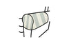Blenheim | Armcaps (pair) | Brecon Stripe Duck Egg