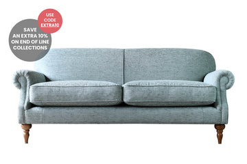 Sophie | 3 Seater Sofa | Stanway Herringbone Aqua