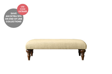 Sophie | Bench Footstool | Stanway Herringbone Cashew