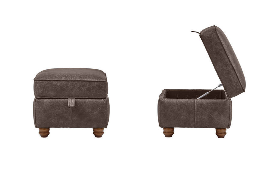 Burlington | Storage Stool | Vintage Grey