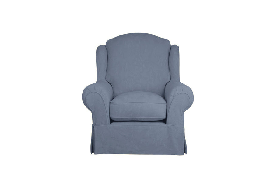 Banbury | Highback Chair Extra Loose Cover | Shaftesbury Cornflower Blue