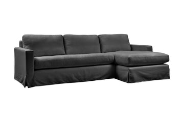 Kate | Chaise Sofa Option 1 | Capri Dark Grey