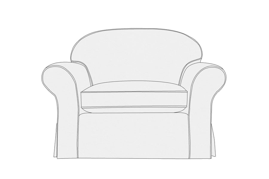 Madrid | Love Seat Extra Loose Cover | Kingston Natural