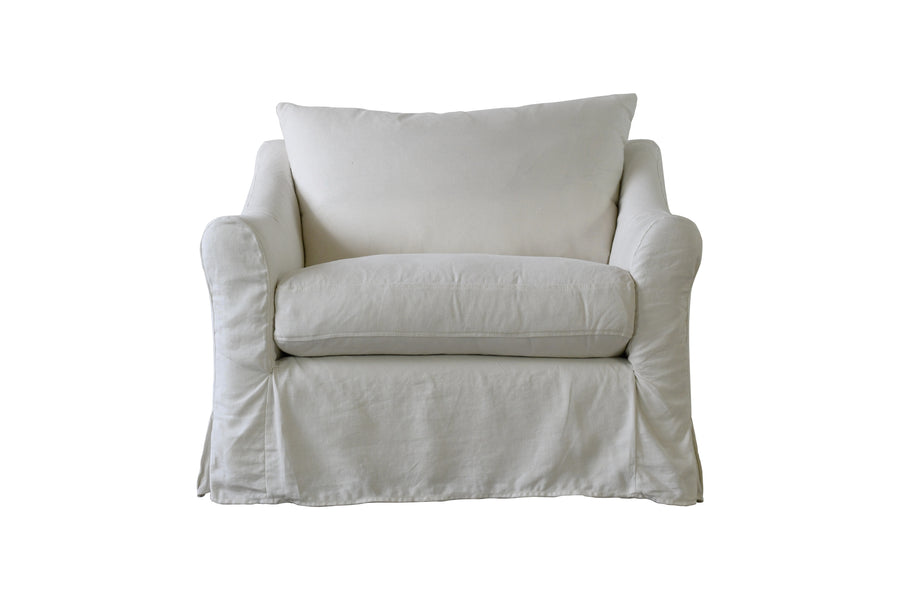 Alice | Love Seat Extra Loose Cover | Marque Ivory