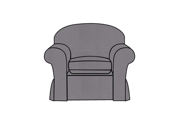 Madrid | Armchair Extra Loose Cover | Miami Charcoal