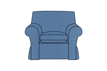 Newport | Armchair Extra Loose Cover | Capri Blue