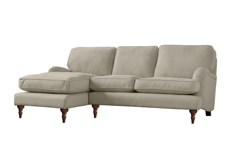 Florence | Chaise Sofa Option 2 | Heather Herringbone Flax