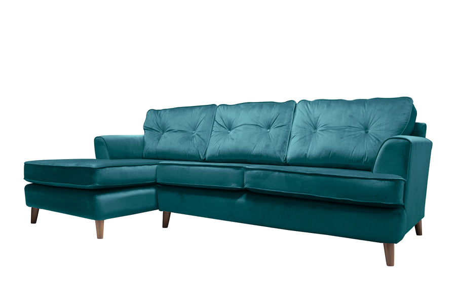 Poppy | Chaise Sofa Option 2 | Opulence Teal