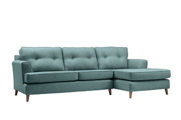 Poppy | Chaise Sofa Option 1 | Linoso Duck Egg