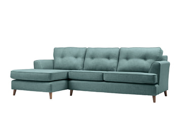 Poppy | Chaise Sofa Option 2 | Linoso Duck Egg