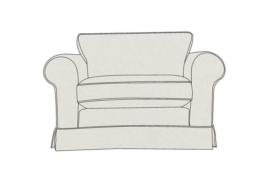 Albany | Love Seat Extra Loose Cover | Shaftesbury Natural