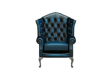 Victoria | Canterbury Highback Chair | Antique Blue