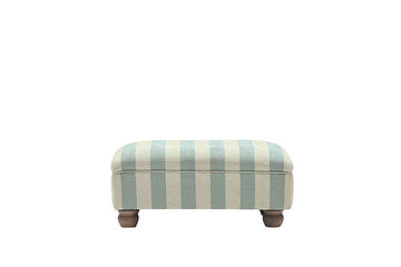 Woburn | Footstool | Brecon Stripe Duck Egg