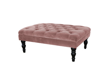 Harper | Button Bench Footstool | Manolo Dusky Pink