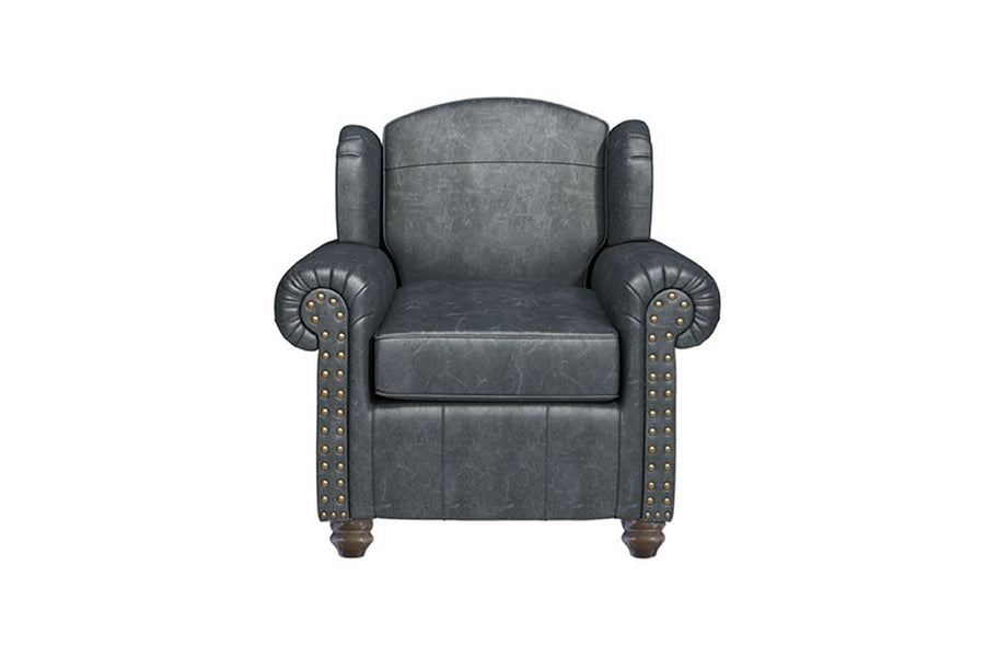 Burlington | Leather Highback Chair | Vintage Slate