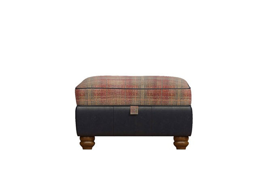 Wilmington | Storage Footstool | Vintage Slate/Terracotta