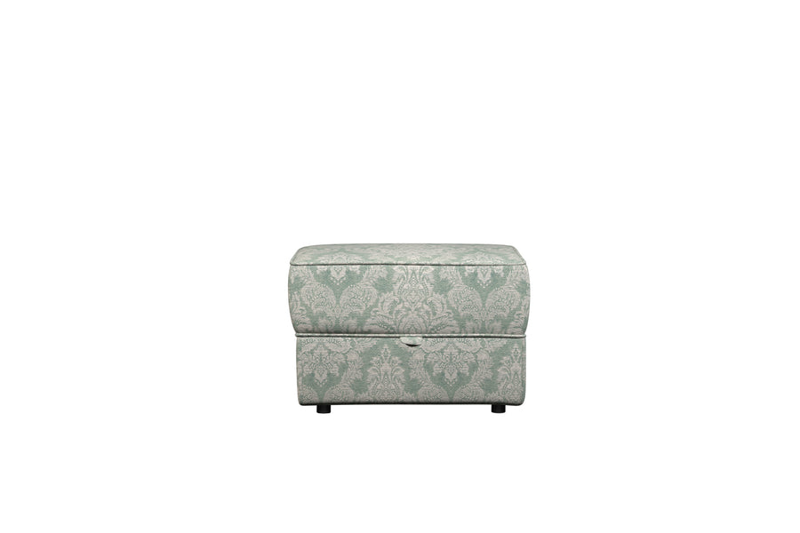 Woburn | Storage Stool | Brecon Damask Duck Egg